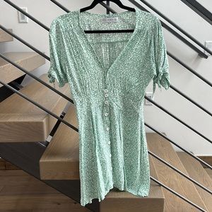 Floral button up mini dress